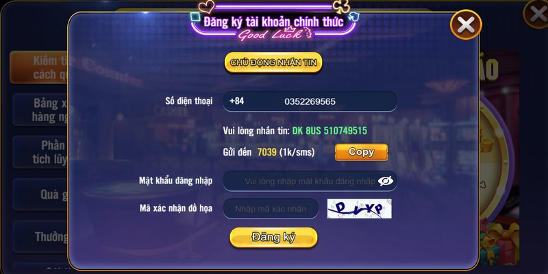 Đăng ký thành công để được nhận nhiều ưu đãi từ cổng game