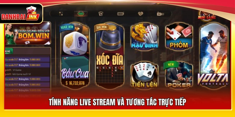 Bomwin – Thương Hiệu Giải Trí Bùng Nổ Thưởng Mỗi Ngày 5 Tính năng phát trực tiếp kết hợp tương tác thời gian thực